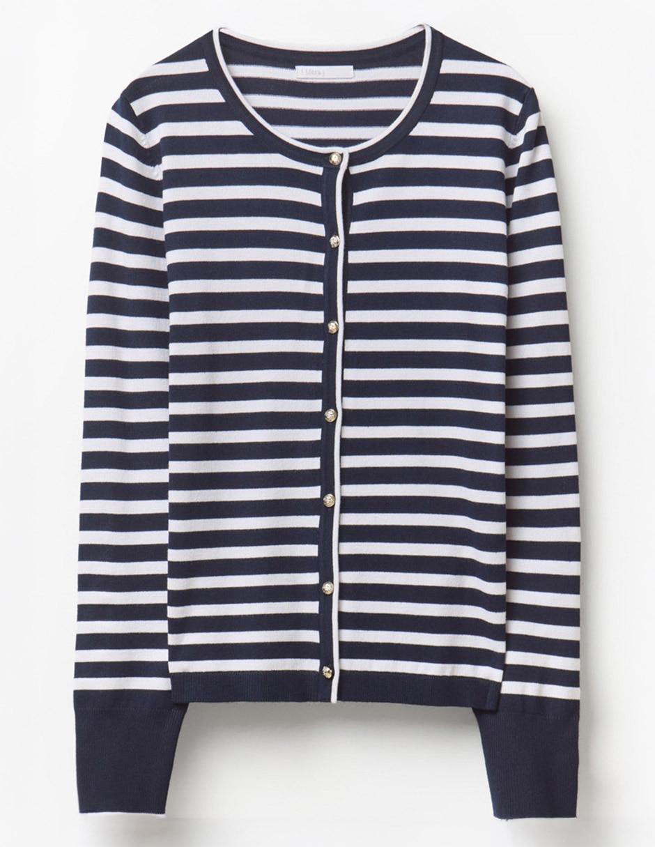 CHAQUETA PUNTO RAYAS