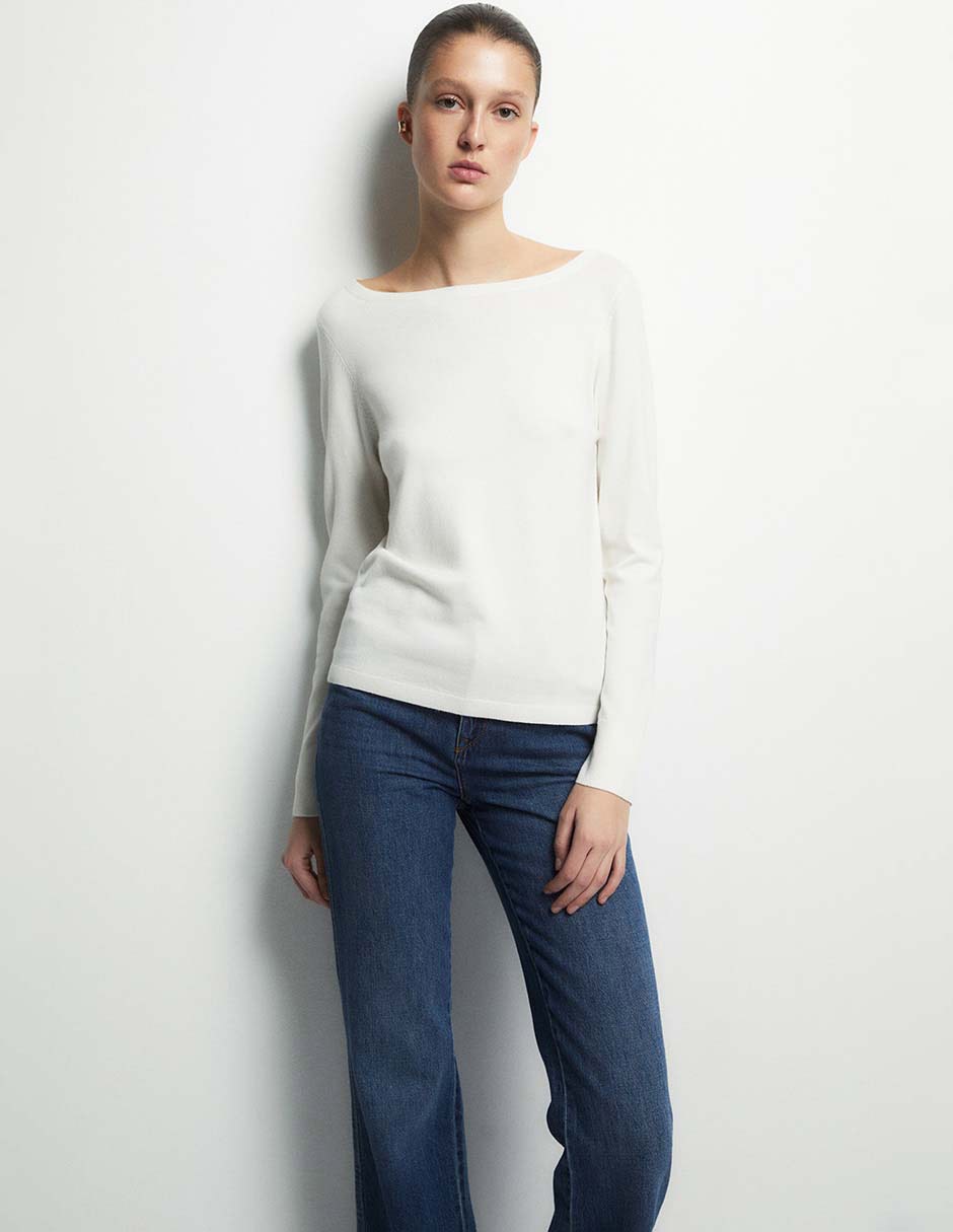 Suéter cuello redondo para mujer Suéter cuello redondo para mujer