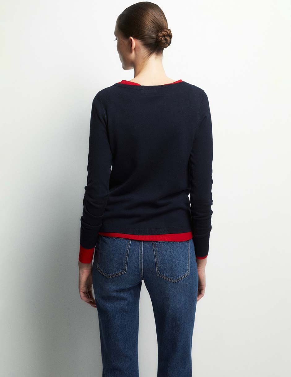 Suéter cuello redondo para mujer 2