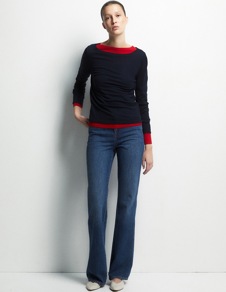 Suéter cuello redondo para mujer 4
