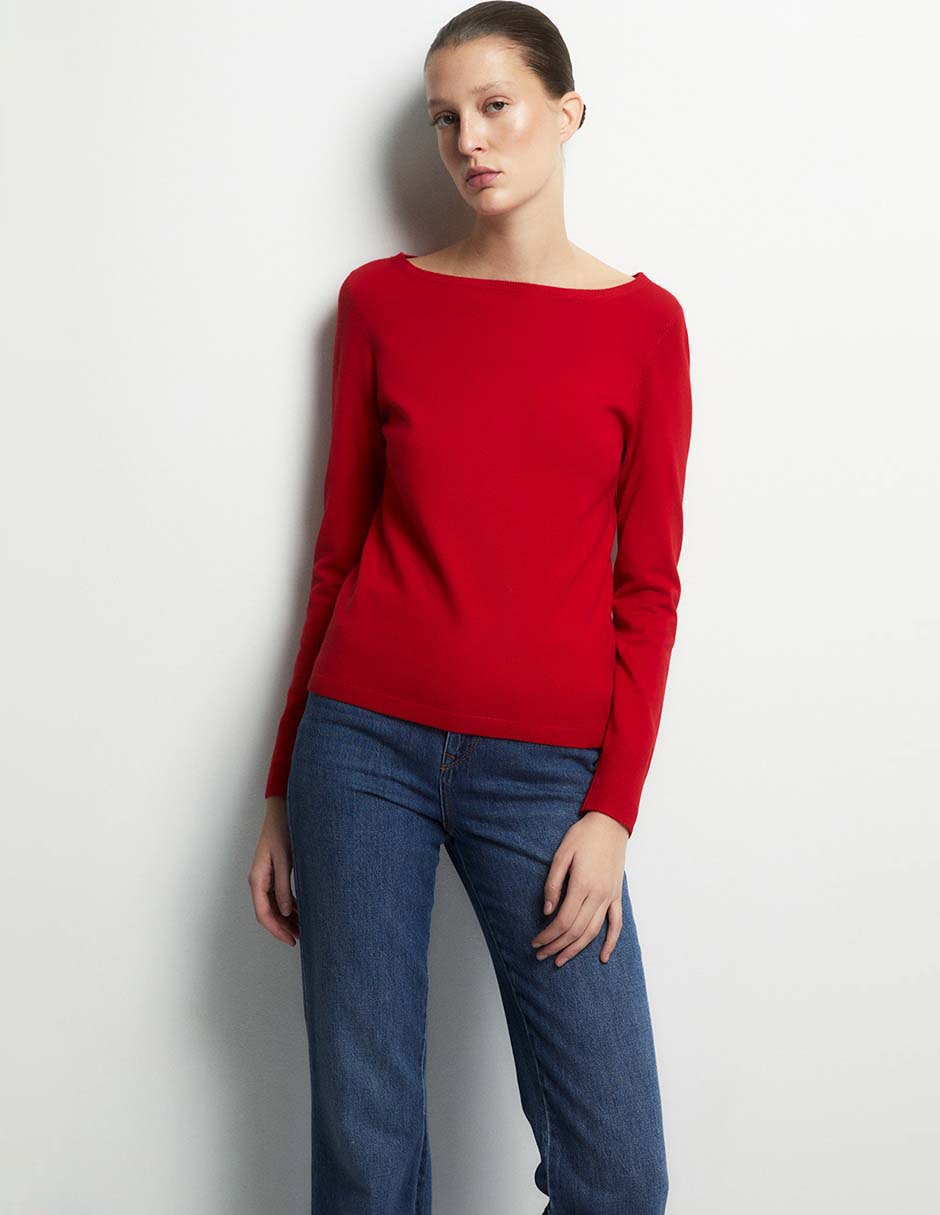 Suéter cuello redondo para mujer Suéter cuello redondo para mujer