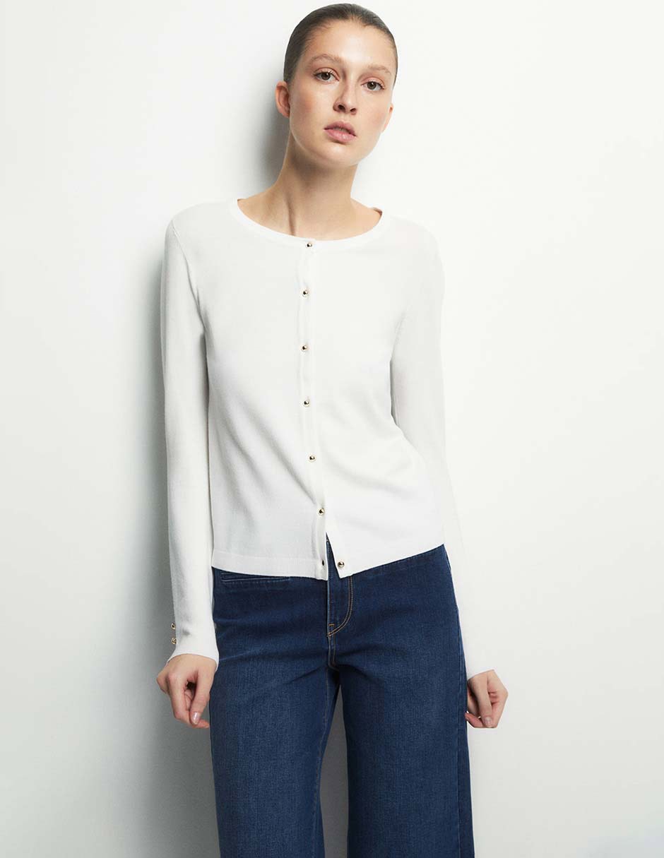 Suéter cuello redondo para mujer