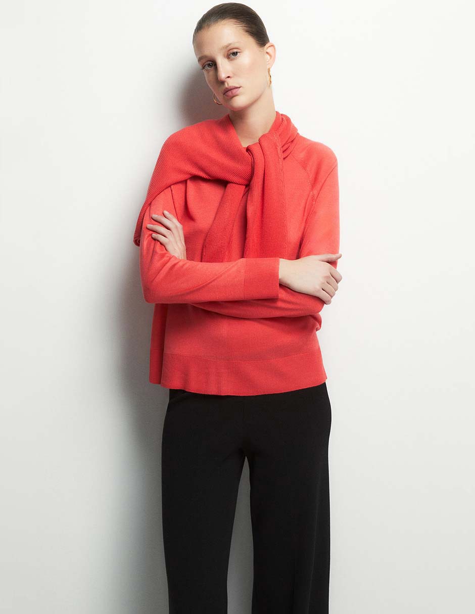 Suéter cuello redondo para mujer