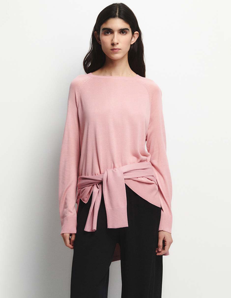 Suéter cuello redondo para mujer