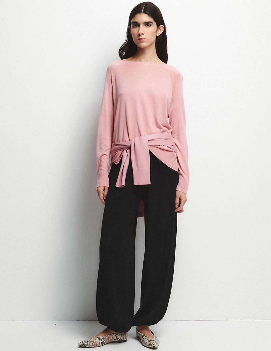 Suéter cuello redondo para mujer 4