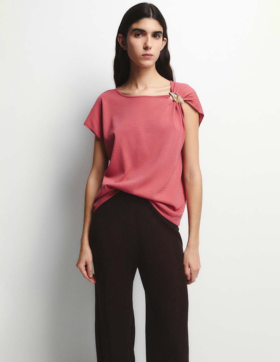 Top Sfera manga corta para mujer