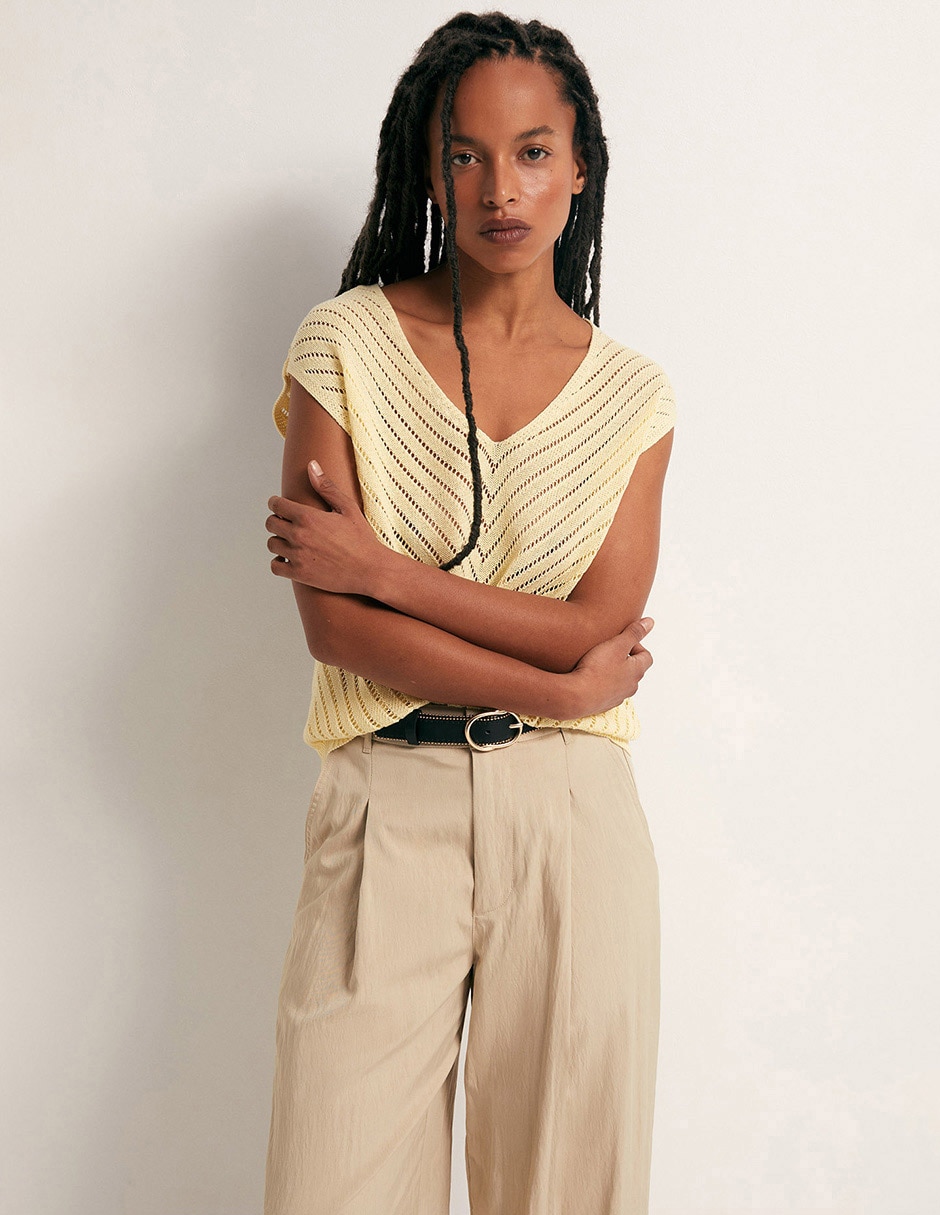 Blusa sin manga para mujer